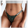 Tanga encaje love con cintura brillantes
