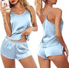 Conjunto camisola y pantalón corto raso