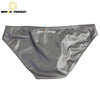 Slip hombre de piel efecto mojado con bolsa frontal