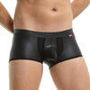 Men's leather boxer with front pouch