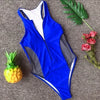 1-piece swimsuit with zipper