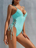 1-piece swimsuit with side ties