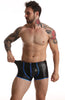 Herren-Boxershorts aus Leder mit Reißverschluss