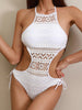 1-piece tied crochet swimsuit