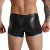 Men's leather boxer with zipper
