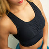 Open back sports bra