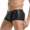 Men's leather boxer with front pouch