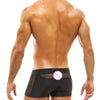 Men's boxer swimsuit with transparent strap