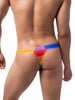 Micro perforated rainbow men's thong
