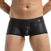 Men's leather boxer with front pouch