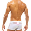 Men's boxer swimsuit with transparent strap