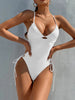 1-piece swimsuit with side ties