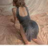 Camison largo seda con lados abiertos - Camison - abierto, atrevido, comfort, cómodo, Mujer, seda, sexy, sleep - 365Briefs -
