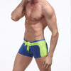 Men's boxer swimsuit with neon strip
