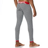 Men's tight striped thermal interior pants