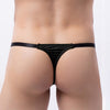 Lycra men's thong with rings and large front pocket