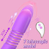 Telescopic vibrator with rotation and remote control