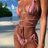 Brazilian bikini with crossed strings