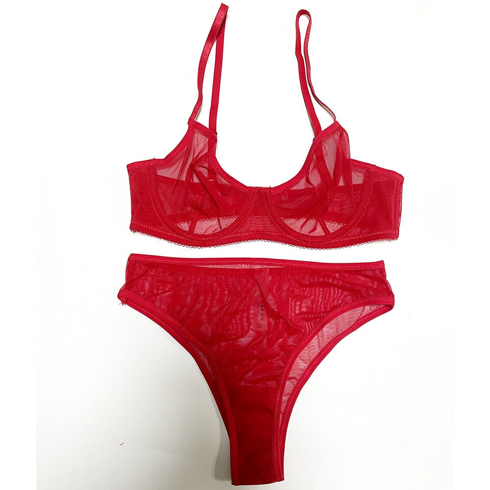 Conjunto sujetador y braga brasileña red - Conjunto - atrevido, brasileño, conjunto, Mujer, red, sujetador, tradicional - 365Briefs -