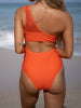 1-piece swimsuit with transparent stripes