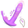 Telescopic vibrator with rotation and remote control