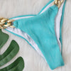 Bikini brasileño con cadena dorada - Bañador - atrevido, autopostr_twitter_57272, bañador, bañadores, bikini, metalico, Mujer, sexy, swimwear - 365Briefs -