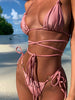 Bikini brasileño con cuerdas cruzadas