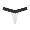 Silk thong with lace waist
