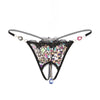 Jeweled Leopard Open Thong