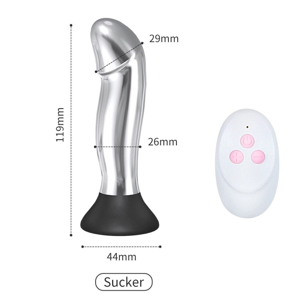 Plug anal metálico con mando a distancia - Juguete - anal, prostata, remoto - 365Briefs -