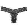 Wide waist lace thong