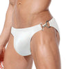 Shiny men's swimsuit with removable buckle