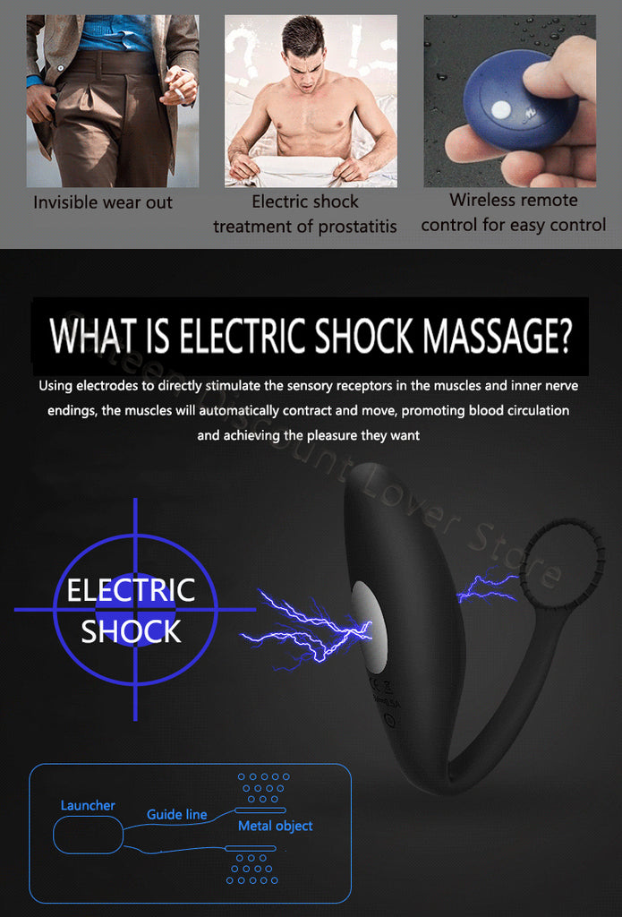 Estimulador de prostata con control remoto y electroshock - Juguete - Hombre, prostata, remoto, shock - 365Briefs -