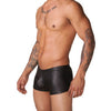 Boxer de piel negro con bolsa frontal - Boxer - atrevido, autopostr_pinterest_48602, boxer, bulge, comfort, Hombre, leather, piel, tradicional - 365Briefs -