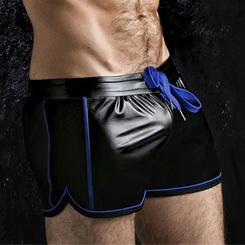 Pantalones cortos latex - Gym - atado, atrevido, bañadores, boxer, bulge, comfort, gym, Hombre, latex, leather, piel, sexy - 365Briefs -