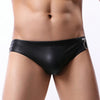 Slip brasileño de piel con anilla - Bikini - atrevido, autopostr_pinterest_48603, bikini, Hombre, leather, piel, tradicional - 365Briefs -