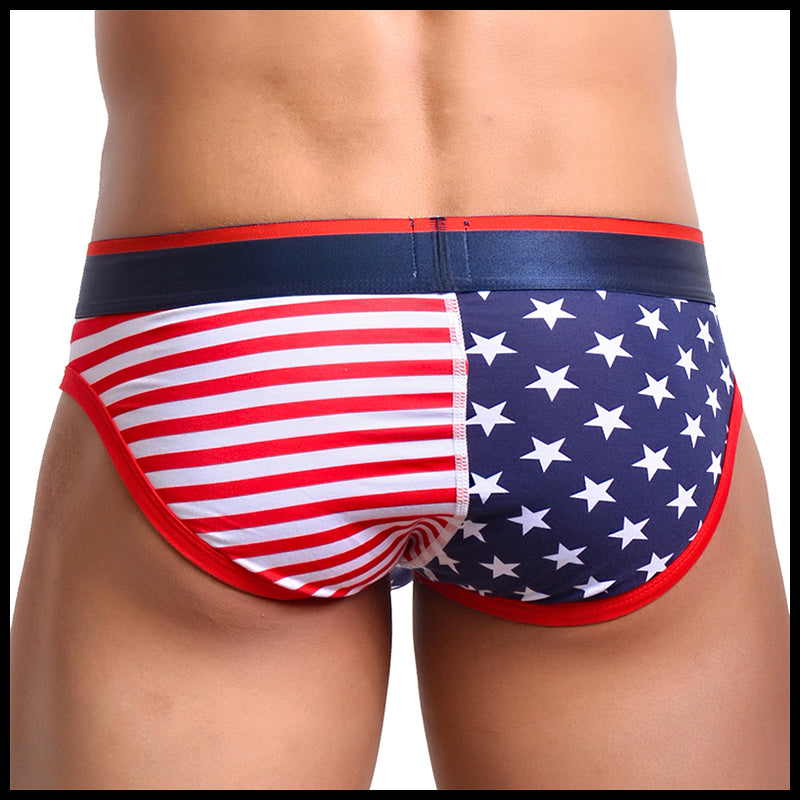 Slip ancho USA - Bikini - algodon, atrevido, bandera, bikini, bulge, comfort, Hombre, tradicional - 365Briefs -